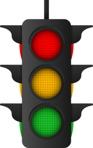 Traffic light isolatedon white background.